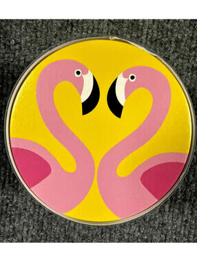 Sunny Life Flamingo Pair Reversible Drink Coasters Charming, 24 Set-Coasters